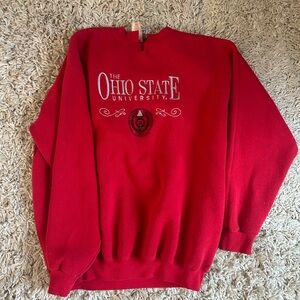 Vintage Ohio State Red Crew Neck Sweater